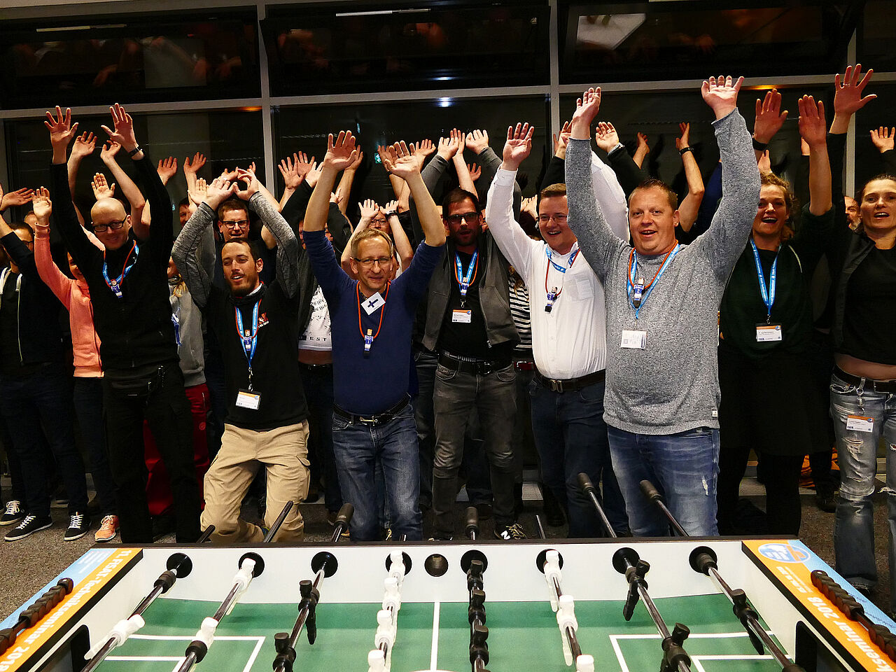 Zum Schluss noch eine La-OLa-Welle für die siegreichen Teams