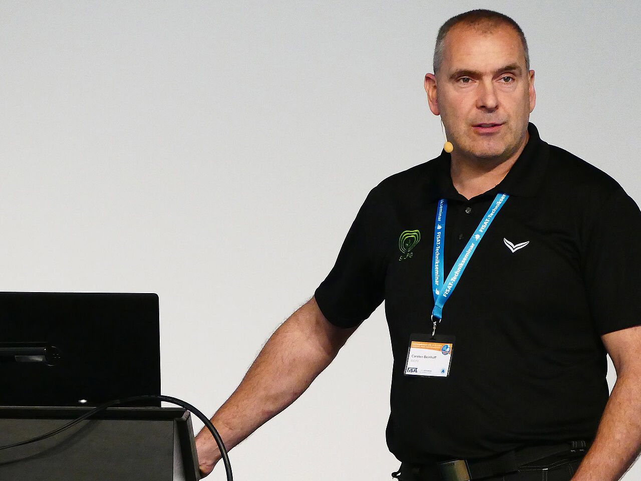 Carsten Beinhoff, SVLFG, sprach zum Thema „Eingriff in den Straßenverkehr“.